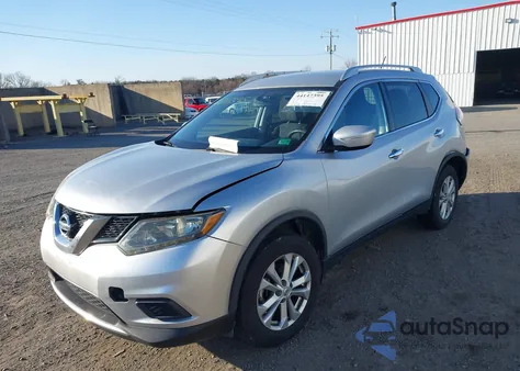 2015 Nissan Rogue Sv из США, поврежденный, VIN KNMAT2MV2FP519645